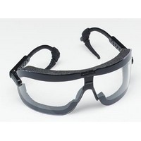 3M 16408-00000-10 Medium Fectoggles Dust And Impact Goggles With Black Adjustable Temple Foam Lined Frame And C